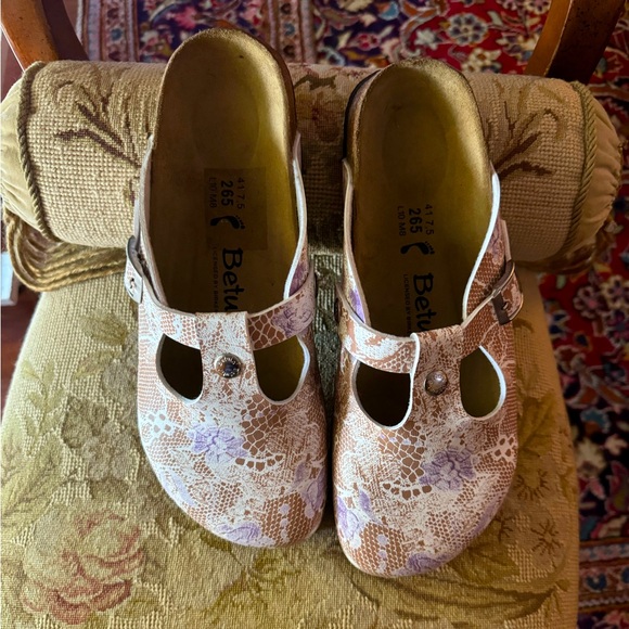 Birkenstock Betula Woman’s Lace Floral Pattern Clogs Size 41 - Picture 1 of 9